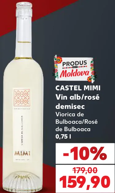 Vin alb/rosé demisec Viorica de Bulboaca/Rosé de Bulboaca CASTEL MIMI, 0,75 l