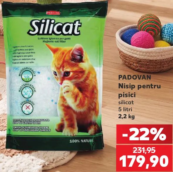 Padovan Nisip pentru pisici 5 litri / 2,2 kg