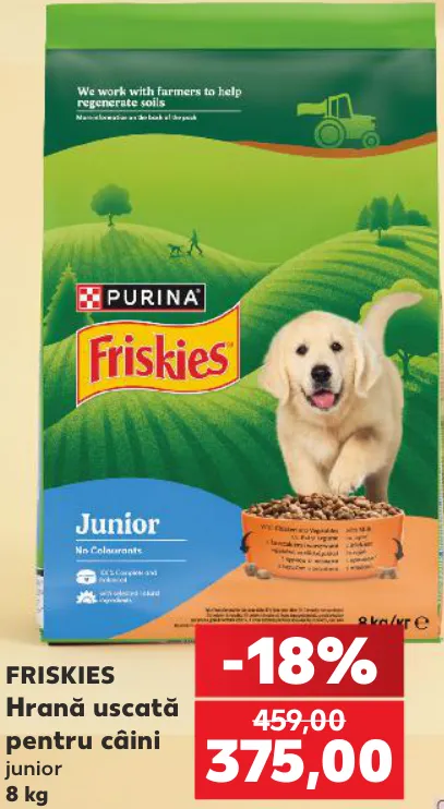 FRISKIES Hrană uscată pentru câini junior, 8 kg
