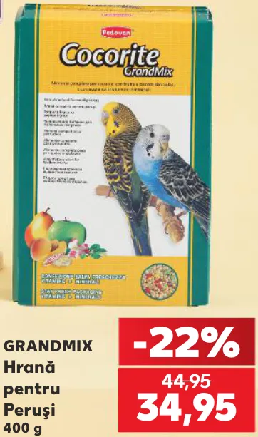 PADOVAN GRANDMIX Корм для волнистых попугаев, 400 г