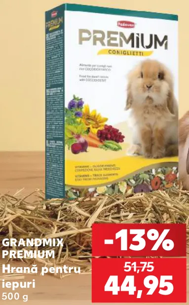 PADOVAN GRANDMIX PREMIUM Hrană pentru iepuri, 500 g