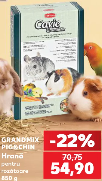 PADOVAN GRANDMIX PIG&CHIN Hrană pentru rozătoare, 850 g