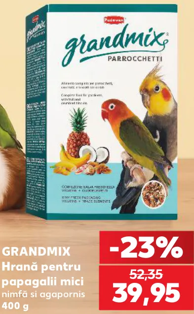 PADOVAN GRANDMIX Корм для невеликих папуг, корел і нерозлучників, 400 г