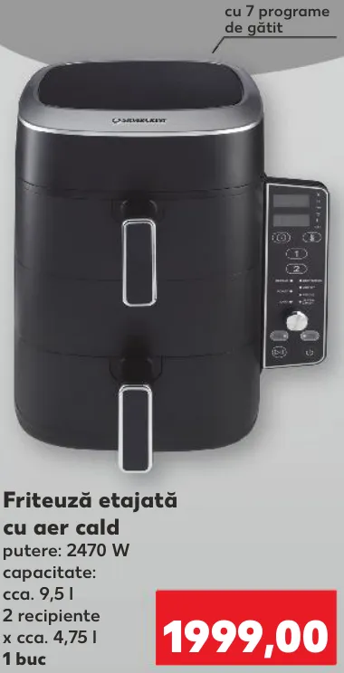 SilverCrest Friteuză etajată cu aer cald, cca. 9,5 l; 1 buc