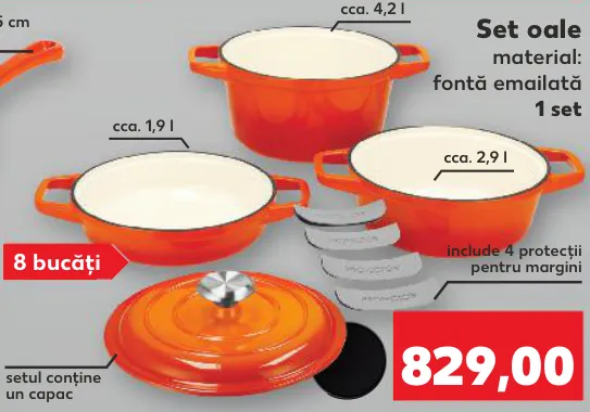 Set oale, 1 set; 8 bucăți