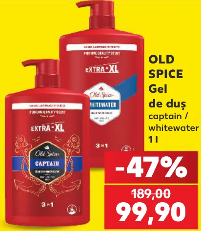 Old Spice Гель для душа Captain / Whitewater, 1 л
