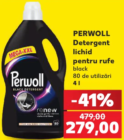 Perwoll Detergent lichid pentru rufe Black, 4 l