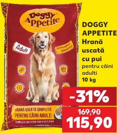Doggy Appetite Сухой корм с курицей для взрослых собак, 10 кг