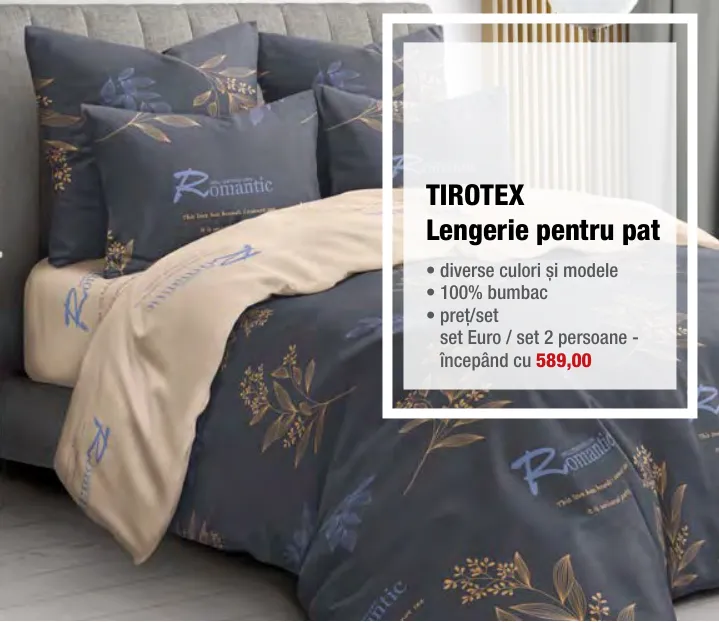 Lenjerie pentru pat — set Euro / set 2 persoane
