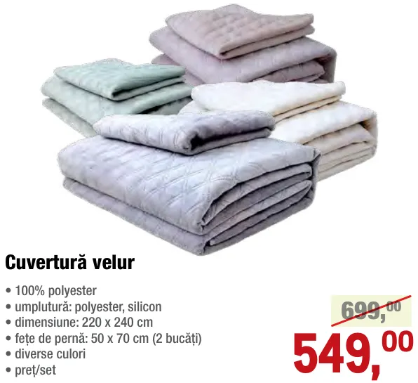 Cuvertură velur