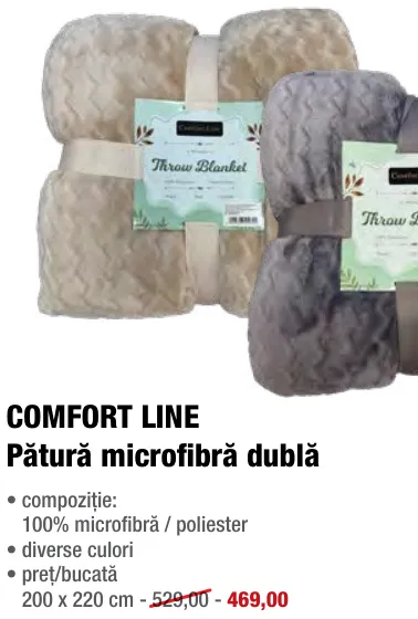 Pătură dublă din microfibră COMFORT LINE