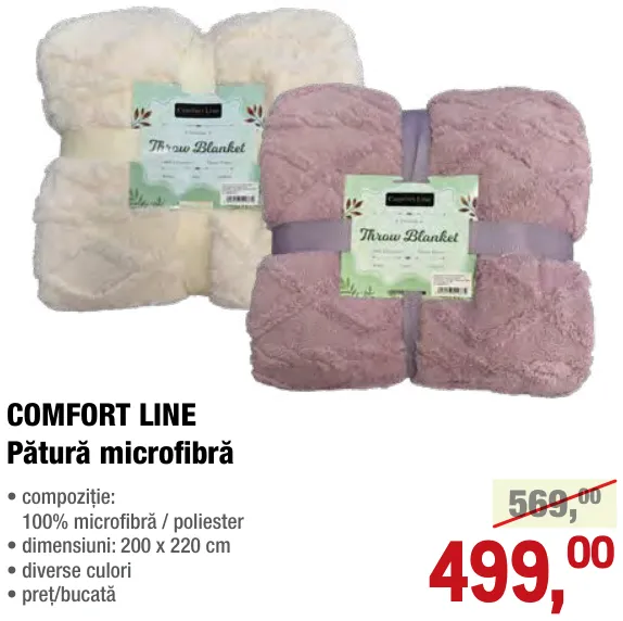 Pătură din microfibră COMFORT LINE