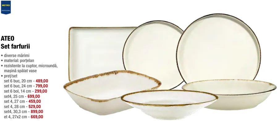 METRO Professional ATEO Set de farfurii, 6 buc., 20 cm