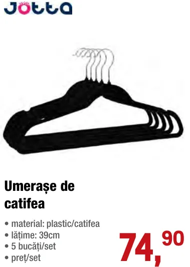 Jotta Umerașe de catifea, 5 bucăți/set