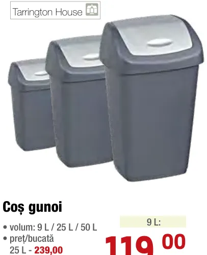 Tarrington House Coș gunoi 25 L