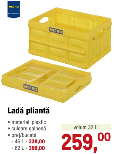 METRO Professional Ladă pliantă 32 L
