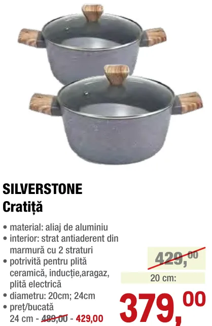 Cratiță SILVERSTONE, 20 cm