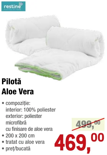Ковдра RESTINE Aloe Vera, 200 x 200 см