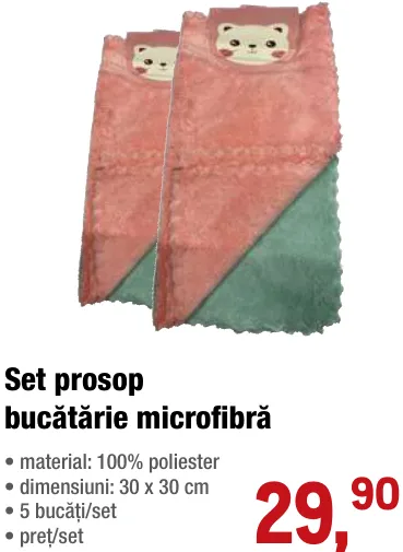 Set de prosoape de bucătărie din microfibră, 5 bucăți/set