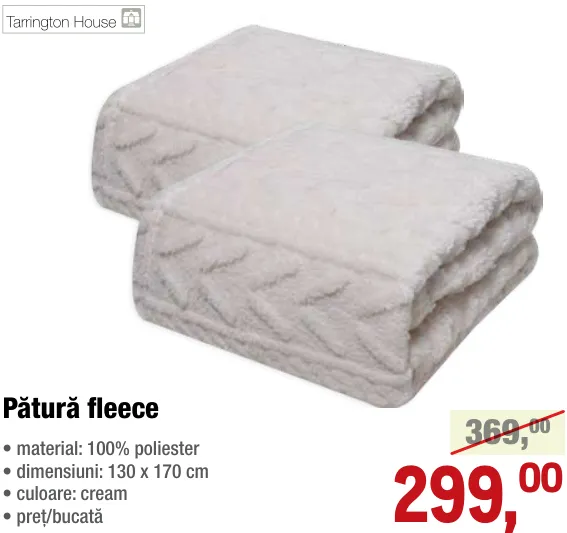 Tarrington House Pătură fleece, 130 x 170 cm