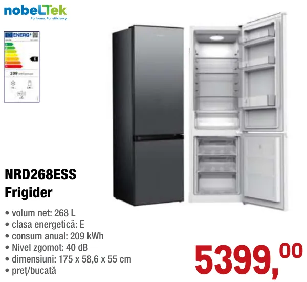 Frigider nobelTek NRD268ESS