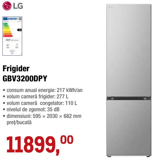 Frigider LG GBV3200DPY