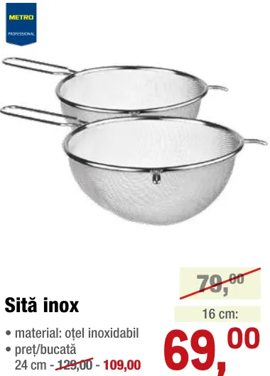 Sită din inox 16 cm