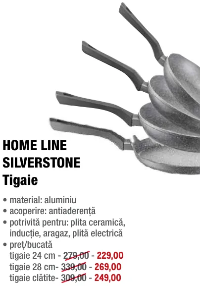 Tigaie HOME LINE SILVERSTONE 28 cm