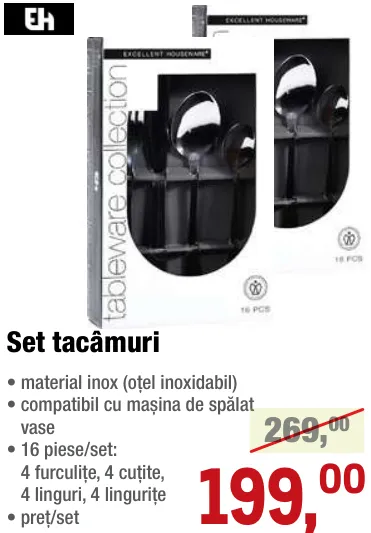 Excellent Houseware Set de tacâmuri, 16 piese/set