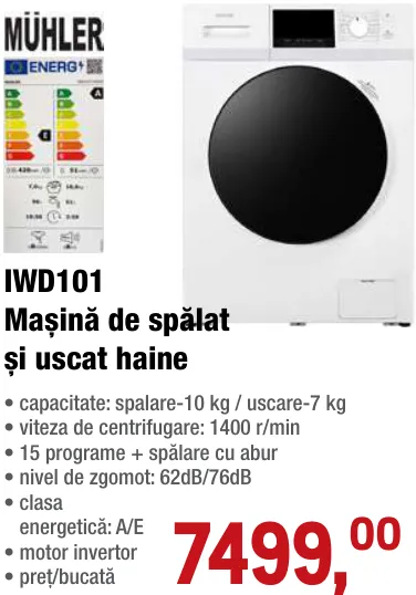 Стирально-сушильная машина Mühler IWD101