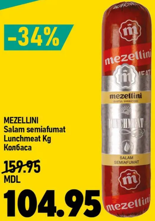 MEZELLINI Salam semiafumat Lunchmeat, 1 kg