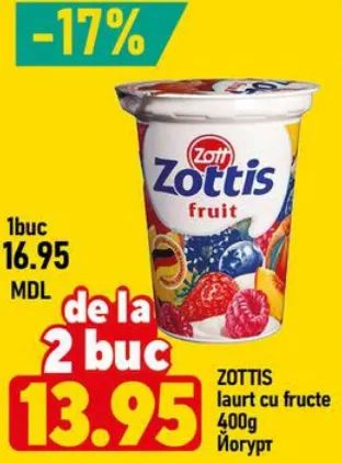 ZOTTIS Iaurt cu fructe, 400 g