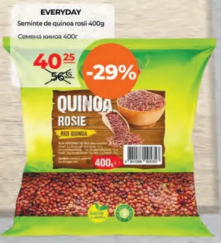 EVERYDAY Semințe de quinoa roșie, 400 g