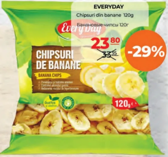 Everyday chipsuri din banane, 120 g