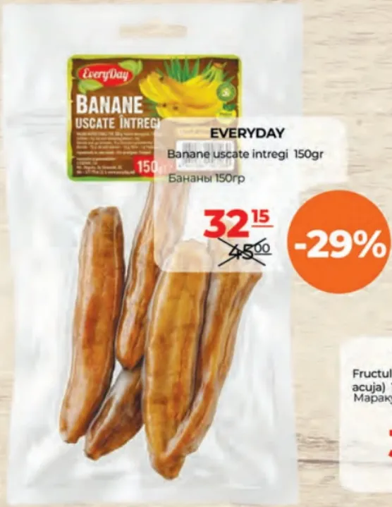 Everyday banane uscate întregi, 150 g