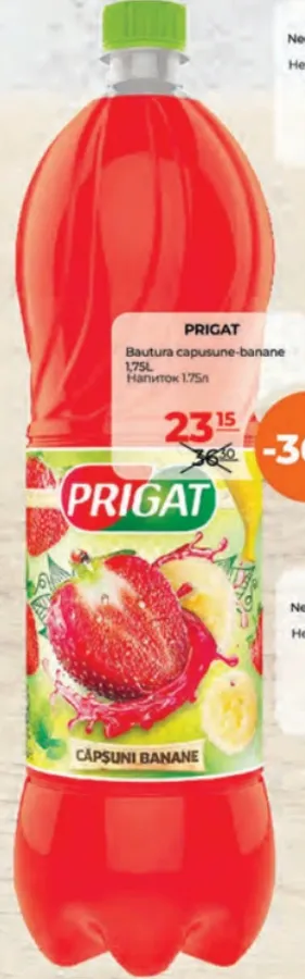 PRIGAT Băutură căpșune-banane, 1,75 L