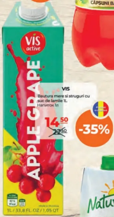VIS Băutură mere și struguri cu suc de lămâie, 1 L