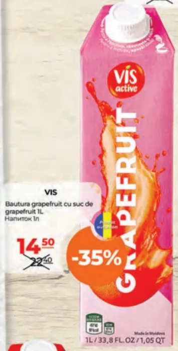 VIS Băutură grapefruit cu suc de grapefruit, 1 L