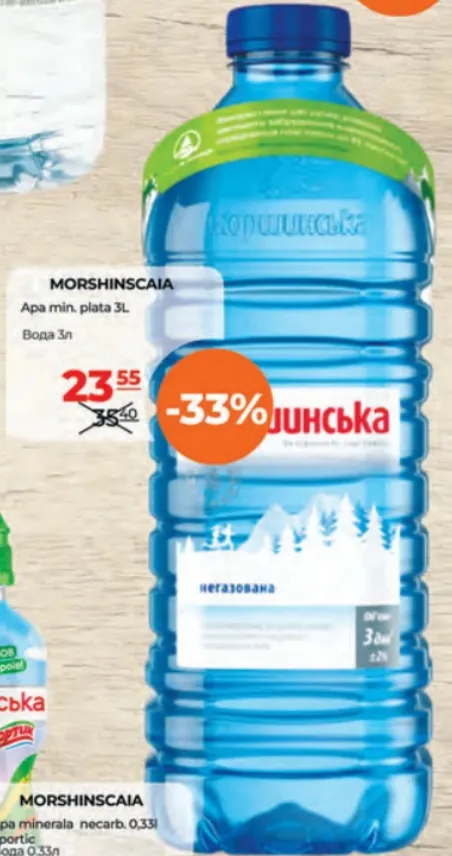 Негазированная минеральная вода Моршинская