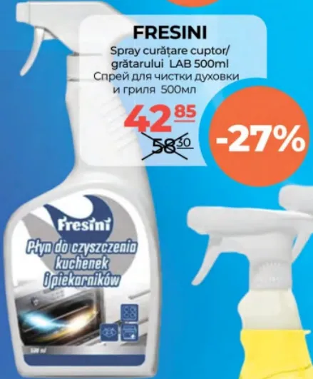 FRESINI Spray pentru curățarea cuptorului și grătarului LAB, 500 ml