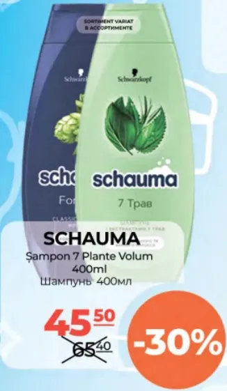 Șampon SCHAUMA 7 Plante Volum, 400 ml