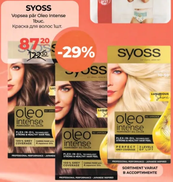 SYOSS Vopsea păr Oleo Intense, 1 buc.