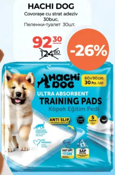 HACHI DOG Covorașe cu strat adeziv, 30 buc.