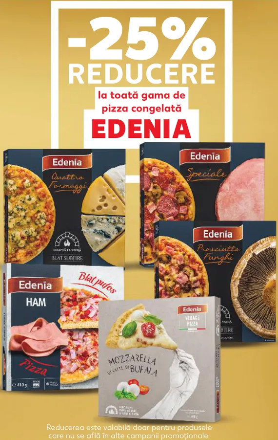 Увесь асортимент замороженої піци EDENIA