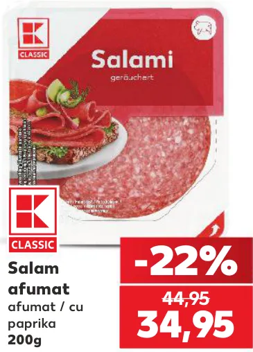K-Classic Salam afumat, 200 g