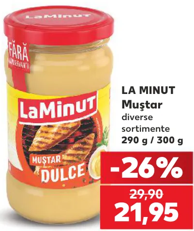 LA MINUT Muștar, 290 g / 300 g