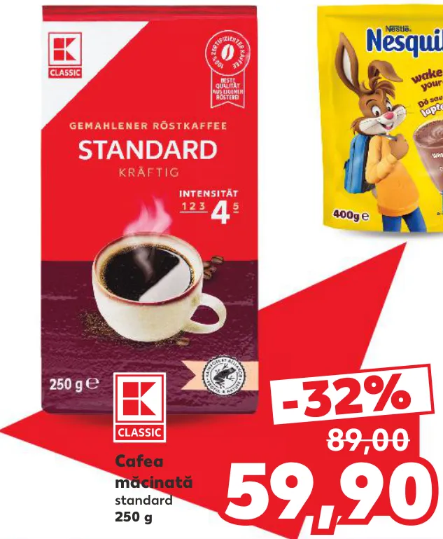 Cafea măcinată Standard K-Classic, 250 g