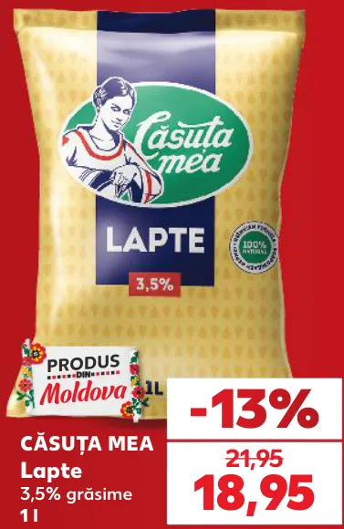 Căsuța Mea Lapte 3,5% grăsime 1 l