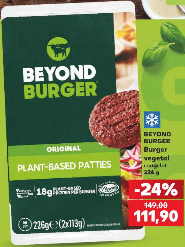 BEYOND BURGER Burger vegetal congelat, 226 g