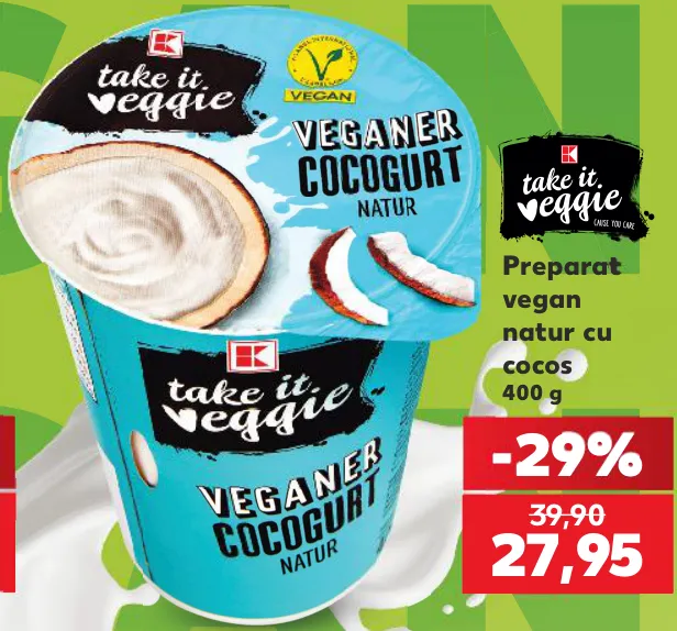 K take it veggie Натуральный веганский продукт с кокосом, 400 g